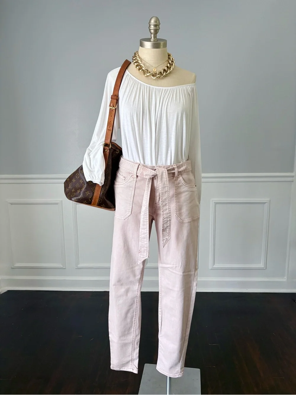 Stitch Star Belted Utility Jeans